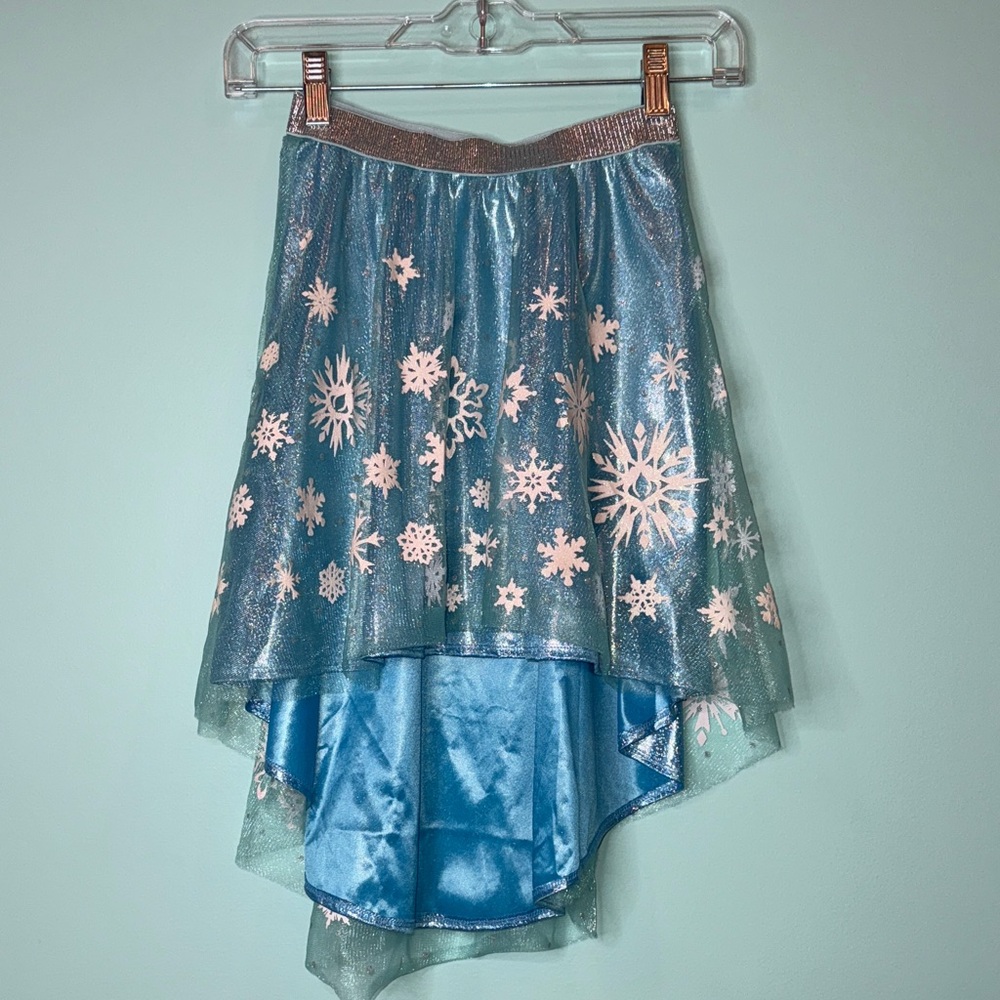 Disney Frozen Costume Blue and White Snowflake Skater Skirt size small